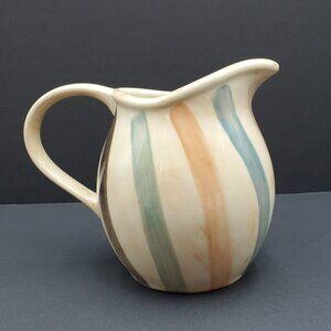 Oneida Teramo Stripes Pitcher Brushstroke Stripes Vintage Pitcher